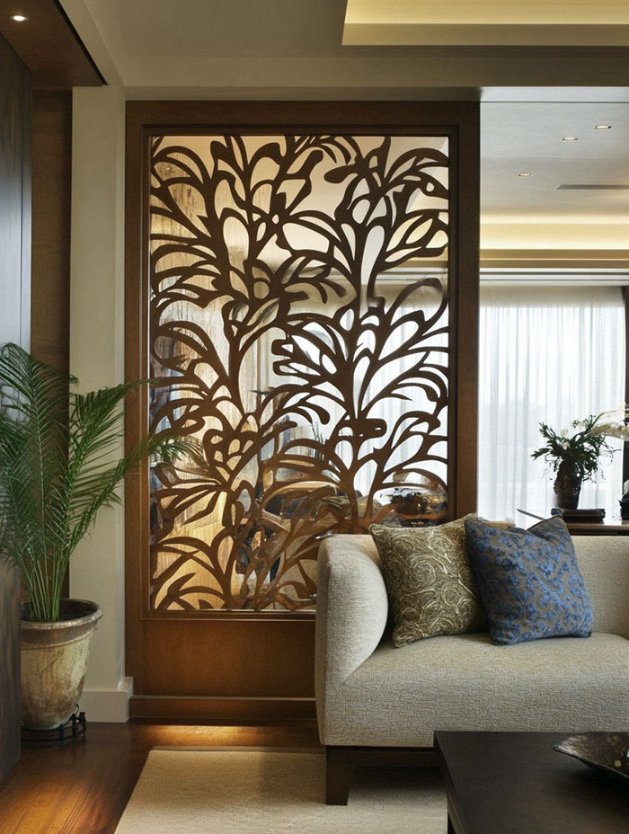 Mẫu vách ngăn phòng khách đẹp